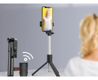 Wozinsky Selfie stick teleskopowy tripod 0.7m na telefon czarny WRY1S - 1487871 - zdjęcie 5